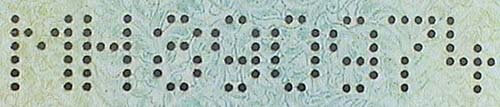 the distance between the holes within the same digits is unequal, and the holes themselves are slightly larger in diameter than those in the original passport